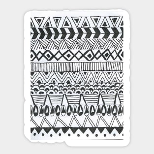 Second Black Line Doodle Pattern Sticker